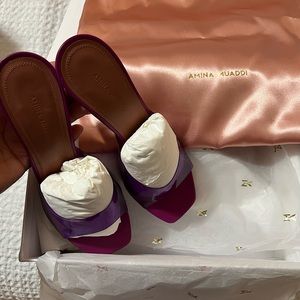 AMINA MUADDI
Lupita PVC sandals 
made in Italy